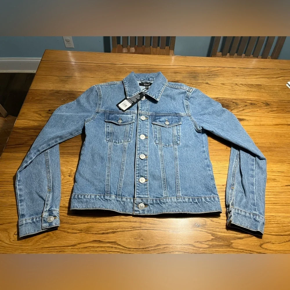 Hudson Jeans Classic Trucker Denim Jacket Medium Wash Blue Tahoe NWT Size S/M